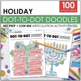 Holiday Articulation Dot-to-Dot Doodle Pages | Speech Therapy