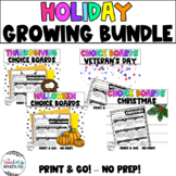 Holiday BUNDLE Choice Boards and Activities- 3rd - 5th Grade