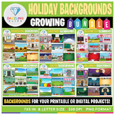 Holiday Backgrounds Clip Art BUNDLE!