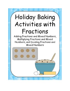 Preview of Holiday Baking Activities with Fractions