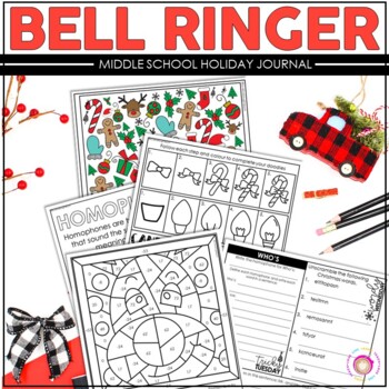 Preview of Holiday Bell Ringer Journal | Christmas Morning Work | Print and Digital