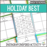 Holiday Reflection - Back to School Activity