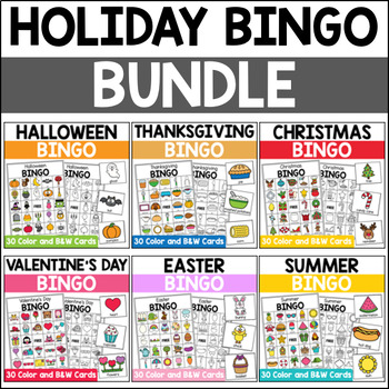 Preview of Holiday Bingo BUNDLE | Class Party Games & Activities
