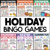 Fun Holiday BINGO Party Games Activities Halloween Thanksg