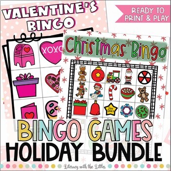 Preview of Holiday Bingo Games | Summer, Spring, & Christmas Class Party Game