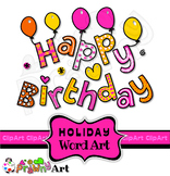Holiday & Birthday Clip Art Doodle Font Titles