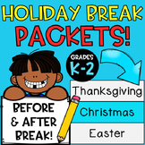 Holiday Break Activity Packets! Before and After Breaks! G