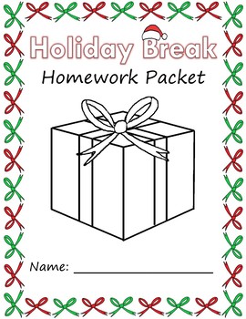 5th grade holiday homework packet