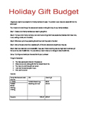 Holiday Budget Project