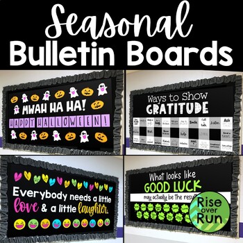 Preview of Holiday Bulletin Boards Bundle with Seasonal Designs
