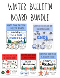 Holiday Bulletin Board Bundle| Christmas / Winter | Editable