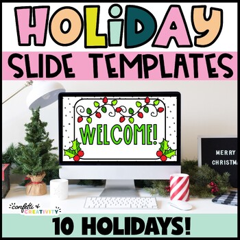 Preview of Holiday Bundle Google Slides Template | Distance Learning