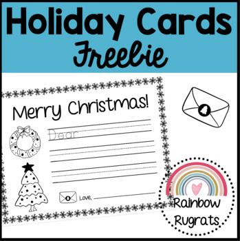 Preview of Holiday Card Freebie