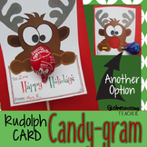 Holiday Cards-Rudolph Candy Gram (Christmas Lollipop Card)