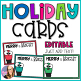 Holiday Cards for Kids - EDITABLE