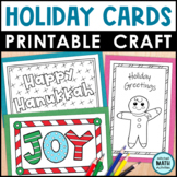 Holiday Cards to Color | Christmas Card Craft
