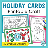 Holiday Cards to Color | Christmas Card Craft