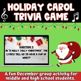 Holiday Carol Trivia Game - A Fun Brain Break for December