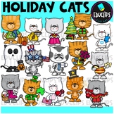 Holiday Cats Clip Art Set {Educlips Clipart}