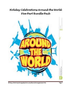 Preview of Holiday Celebrations Around the World Five Part Bundle Pack
