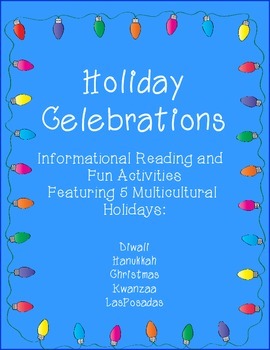 Preview of Celebrations Holiday Unit: Christmas, Hanukkah, Kwanzaa, Diwali, & Las Posadas