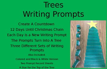 Preview of Holiday Chains to Trees: 12 Days of Writing Prompts