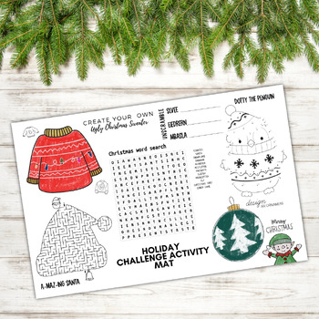 Holiday Challenge Activity Mat by Teacher's Helper | TPT