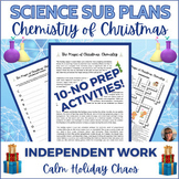 Chemistry Sub Plans Middle High School Christmas and Chemi