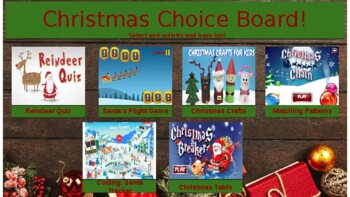 Preview of Holiday Digital Choice Board