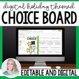 Holiday Choice Board for Any Subject - Christmas Digital Resource