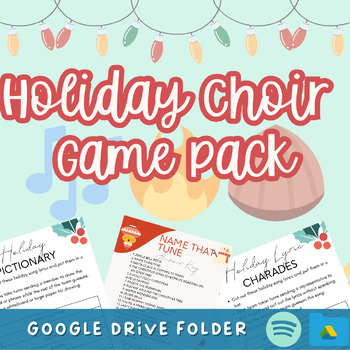 Preview of Holiday Choir Game Pack - Great for Post Concert Team Activites!
