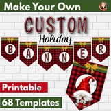 Holiday Christmas Banner Pennants for Bulletin Board and Party