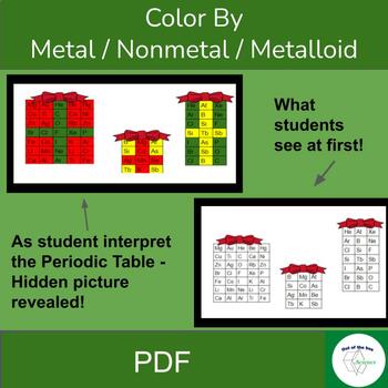 Preview of Holiday / Christmas Chem Puzzle - Color by Metal / Nonmetal / Metalloid update