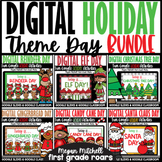Holiday Christmas Digital Theme Day Bundle Google Slides