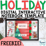Holiday | Christmas Freebie Interactive Notebook Template 