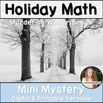 Preview of Christmas Math Mystery Activity for 7th 8th Grade Algebra 1 Middle School