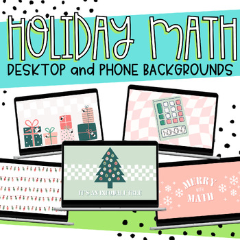 Preview of Holiday Christmas Math Desktop Wallpaper Computer Backgrounds
