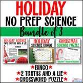 Holiday Christmas Science No Prep Activities and Games Mid