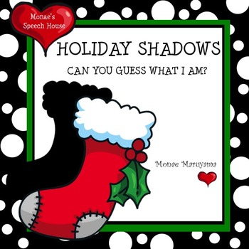 Preview of Holiday Christmas Shadows Book Vocabulary