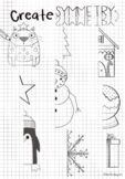 Holiday / Christmas Symmetry Art Doodle Worksheet Activity PDF