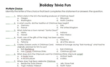 Christmas Holiday Trivia 100 Questions Powerpoint Version Tpt