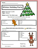 Holiday Christmas Winter Party Letter