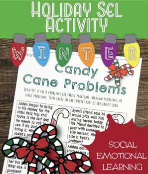 Preview of Holiday | Christmas | Winter SEL Activity - Candy Cane Problems
