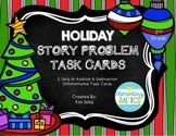 Holiday & Christmas Word Problem Task Cards