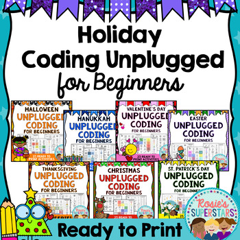 Preview of Holiday Coding Activities for Beginners Bundle