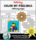Holiday Color-My-Feelings Coloring Pages