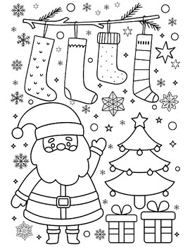 Holiday Coloring Page by Oakley's Art Class | TPT