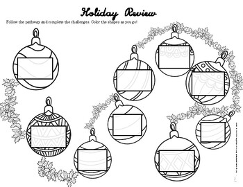 Preview of Holiday Coloring Page Review Template