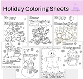 Holiday Coloring Pages (Easter, Christmas, Halloween, Vale