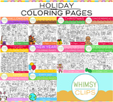 Holiday Coloring Pages Bundle